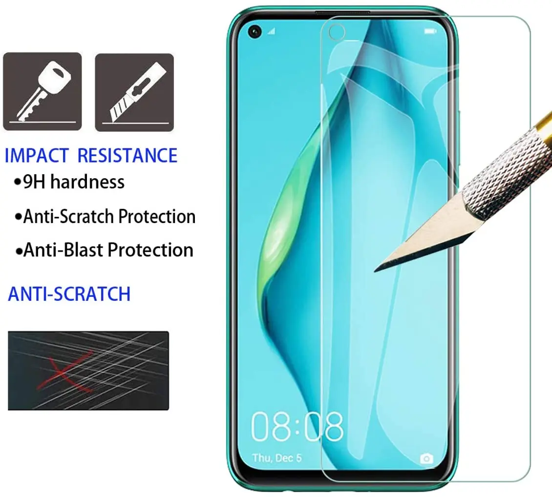 Закаленное стекло для Huawei Nova 7 SE 5G 9H 2.5D пленка Взрывозащищенная прозрачная