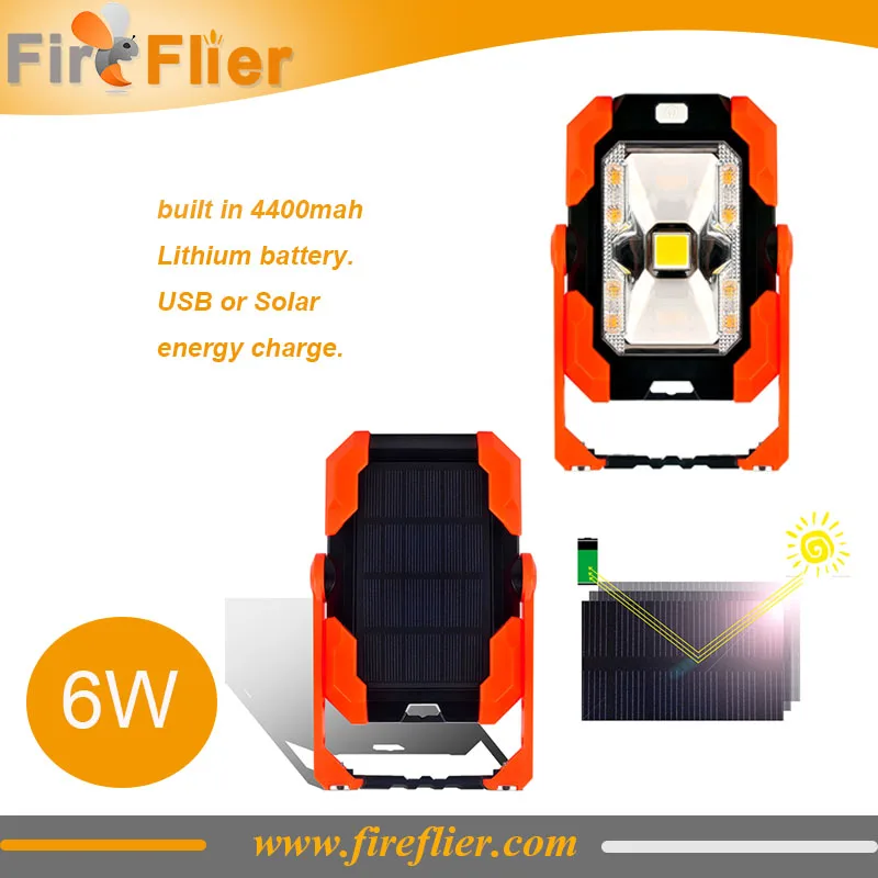 Солнечная Светодиодная лампа для работы 6 Вт встроенная батарея 4400 мАч USB