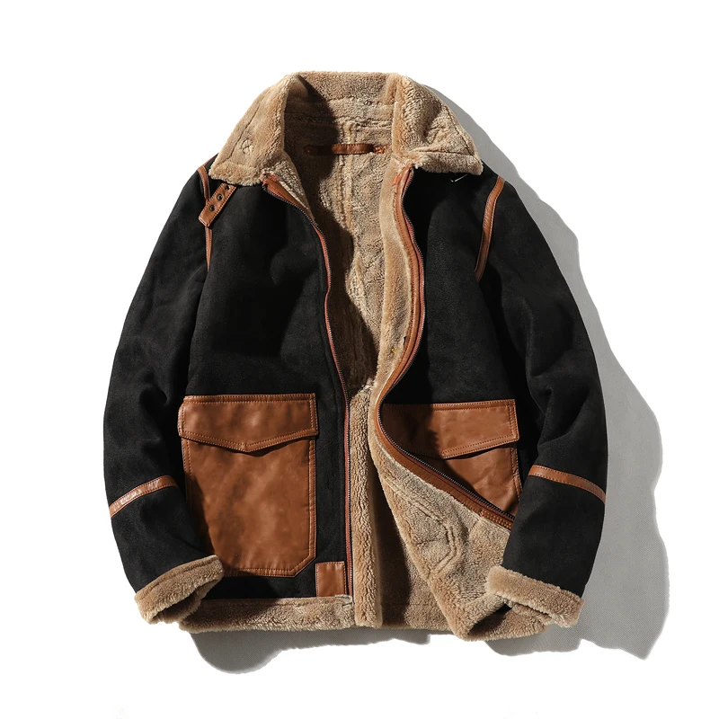 

Men's Jacket New Winter Large Size Parkas Solid Color Warm Jacket Thick Lapel Casual Jacket Male 5Xl
