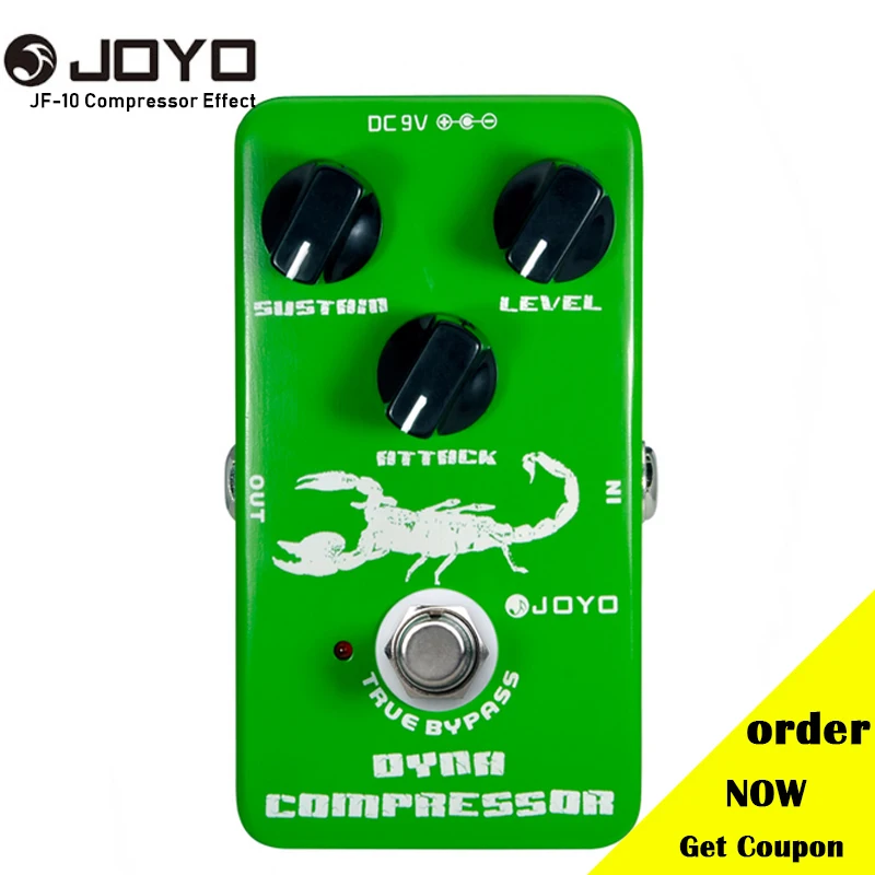 Joyo JF 10 компрессор Гитары эффект педаль уменьшить Избыточный динамический должны