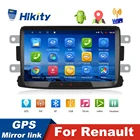 Автомагнитола Hikity, мультимедийный плеер на Android, с экраном 8 дюймов, GPS, Mirrorlink, для Renault DusterLoganDokker, типоразмер 2DIN