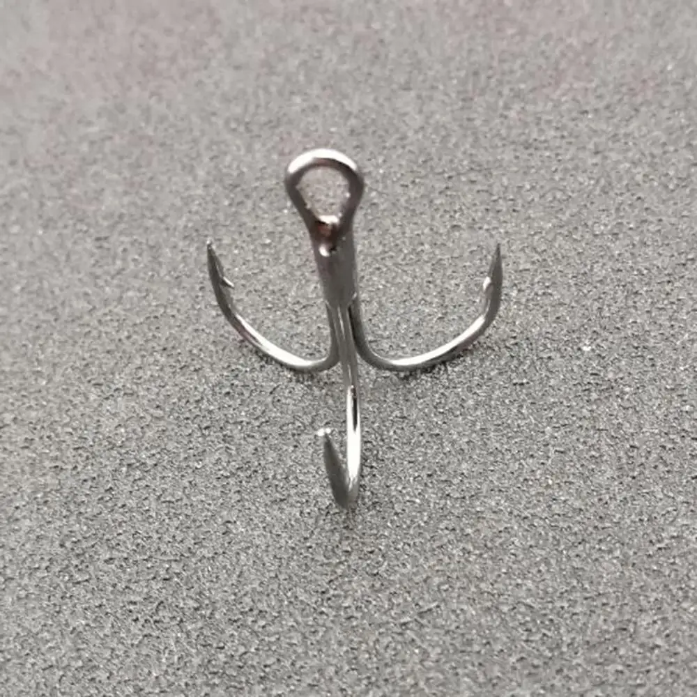 

100pcs/set Anchor Treble Fishing Hook 16# High Carbon Steel SharpTriple Hooks peche Silver Sharped Fishhook Fishing Tackles