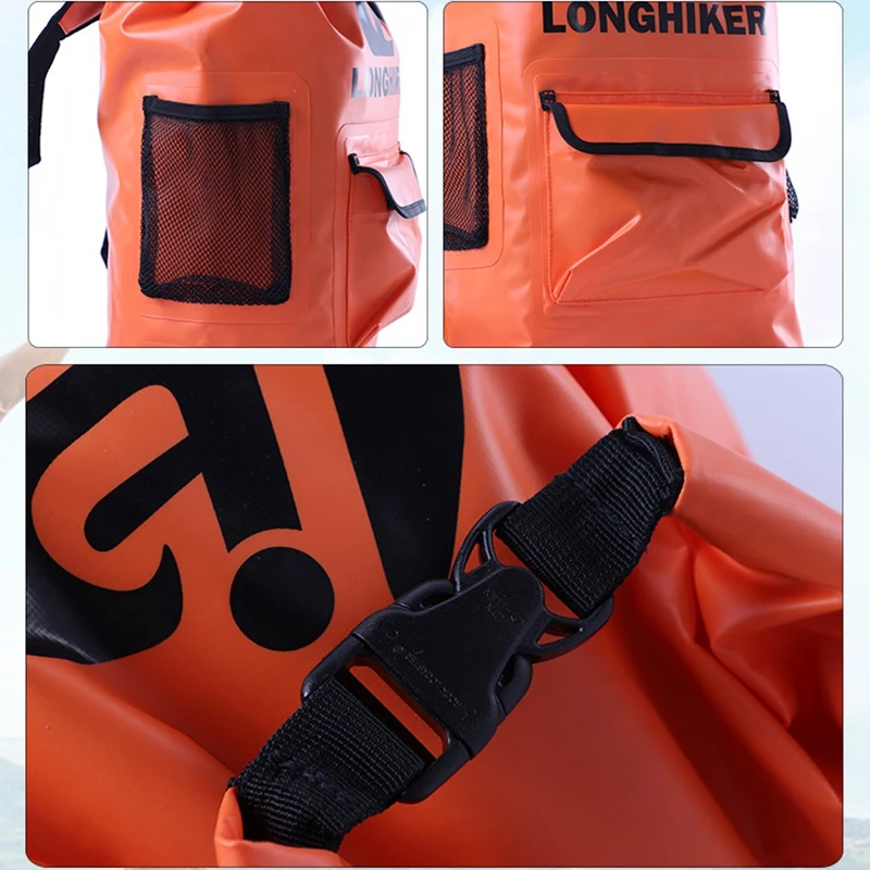 

LONGHIKER Sealded Waterproof Dry Beach Backpack Bag for Outdoor PVC Hiking Impermeable Water Proof Backpacks Bag 20L