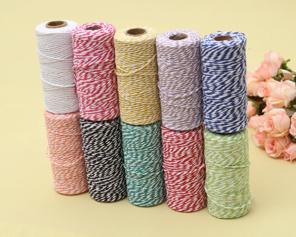 100 м/рулон хлопковый шнур для украшения дома|Шнуры| |