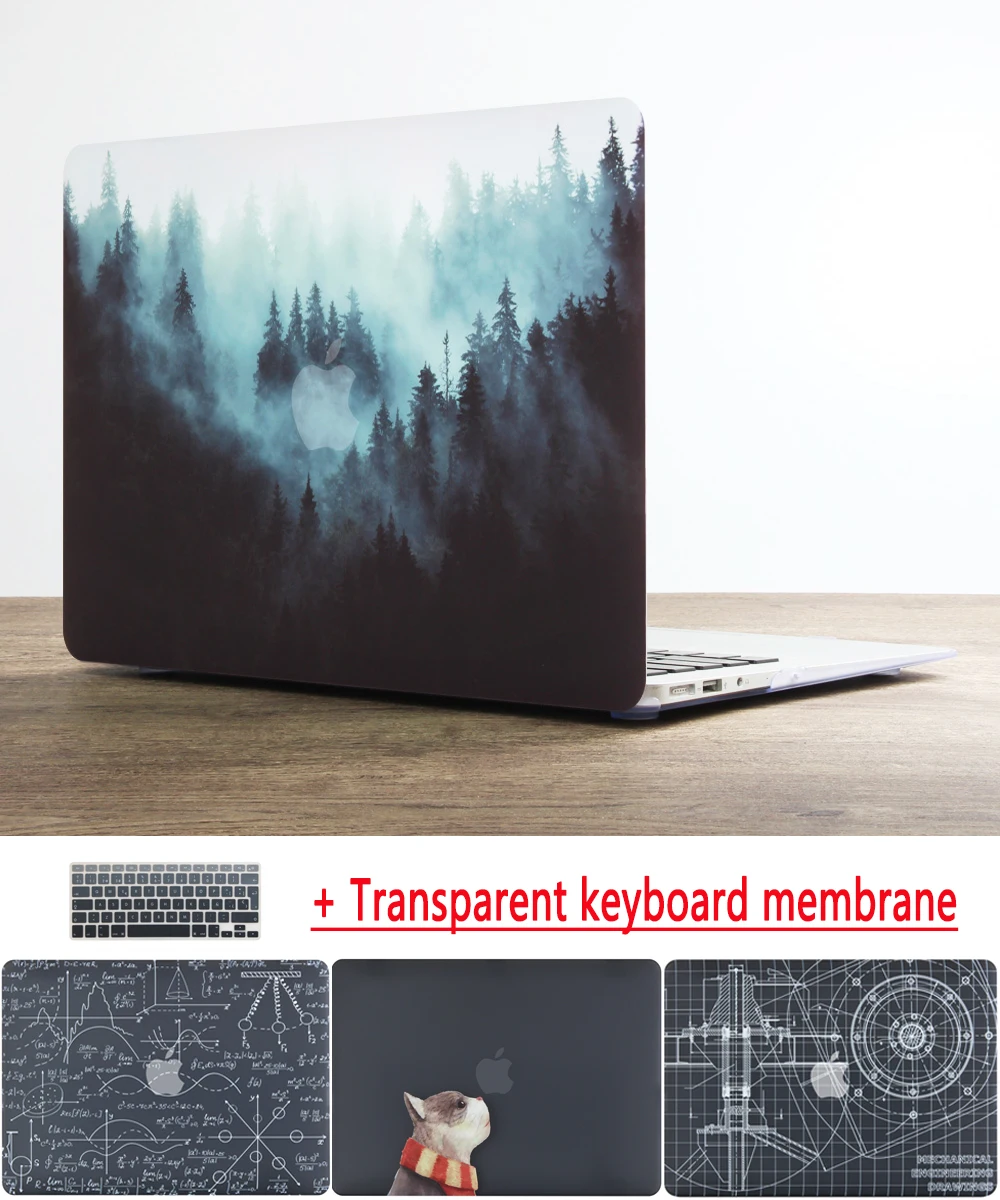 Чехол для ноутбука MacBook Air Pro Retina 11 12 13 15 дюймов с сенсорной панелью и крышкой