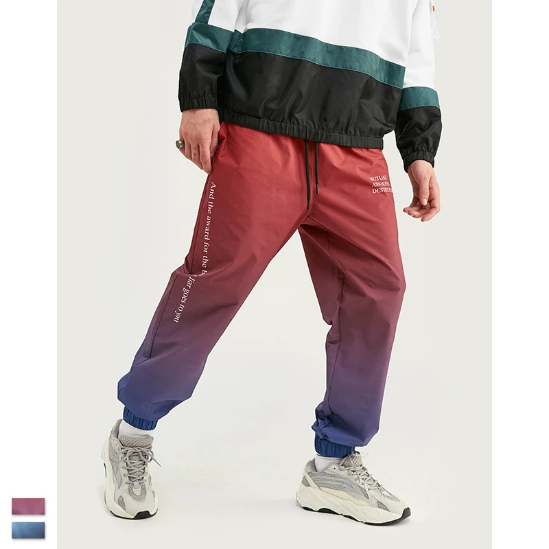 Ковбойская безрукавка 19FW мужские и женские длинные штаны kanye west градиентные