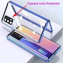 360 Cover Oppo Realme GT Metal Magnetic Flip Phone Case For Oppo Realme GT 5G Camera Lens Protector Glass Coque Real me GT Funda