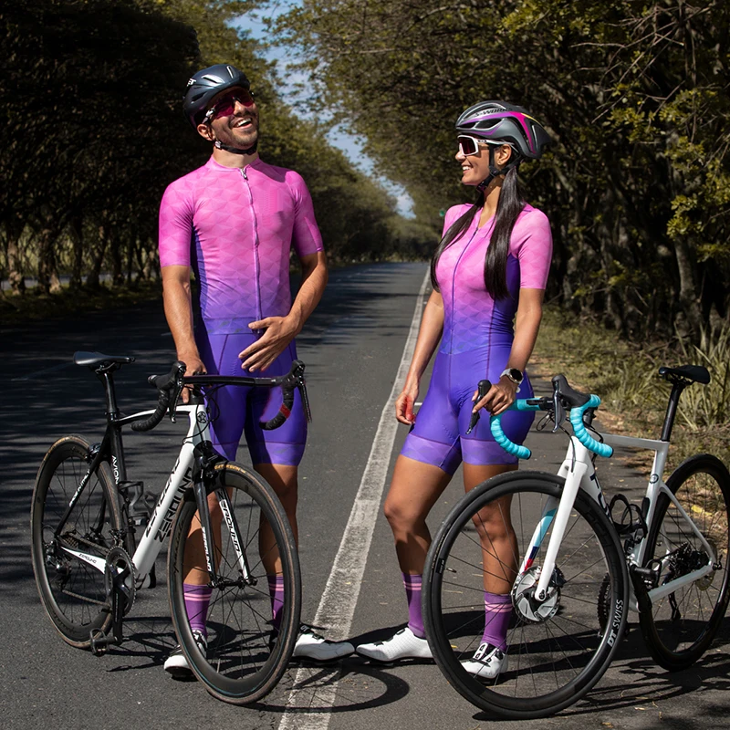 

Summer New Men and Women Short Sleeve Jersey Shorts Sets Cycling Riding Clothing Bicycling Tight Sports Jumpsuit Breathable