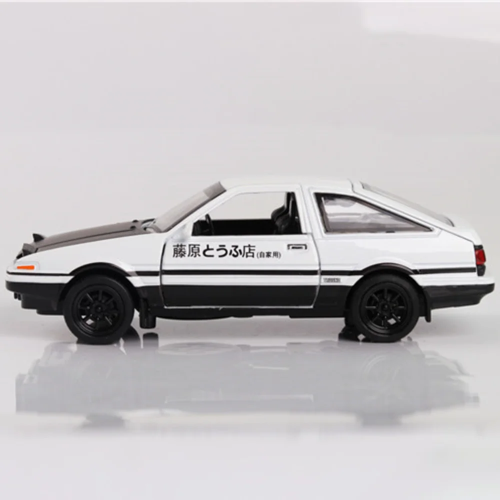 Модель автомобиля AE86 1/28 начальный D Corolla черно белый из сплава японская модель Trueno