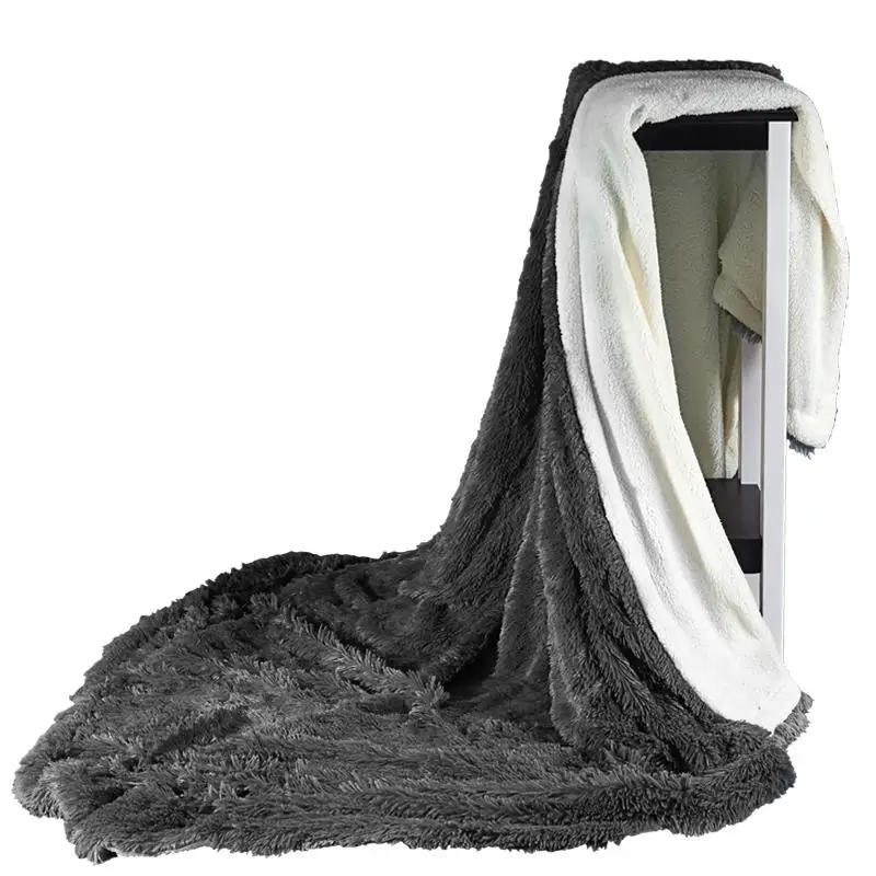 Одеяло из искусственного меха серого синего цвета 40 дюймов флисовое мягкое
