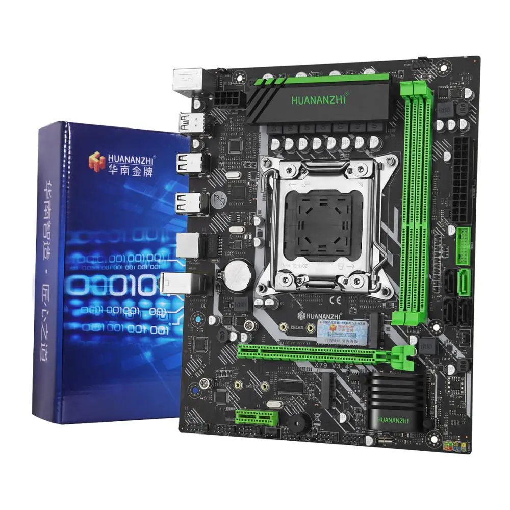 Preise HUANANZHI X79-6M M-ATX Motherboard Mit Dual M.2 SSD Slot Computer Set Xeon Prozessor E5 2640 Große Marke RAM 32G(2*16G) REG ECC