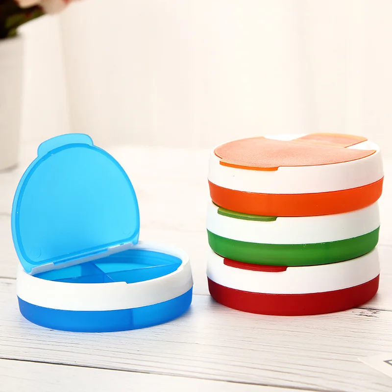 

Portable 4 Grids Weekly Candy Pill Case Medicine Tablet Dispenser Organizer Pill Box Splitters Pill Storage Organizer Container