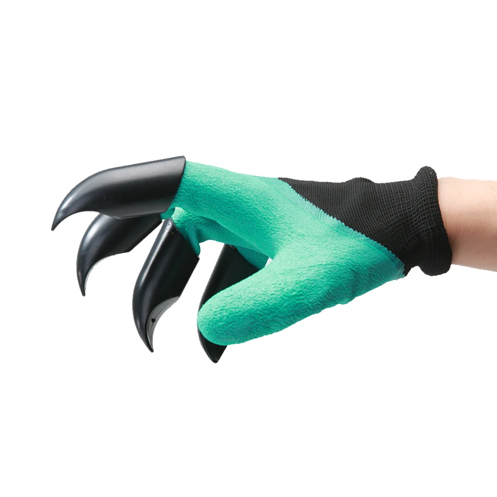 

1 Pair Garden Gloves 4 ABS Plastic Garden Rubber Gloves With Claws Quick Easy to Dig and Plant For Digging Planting