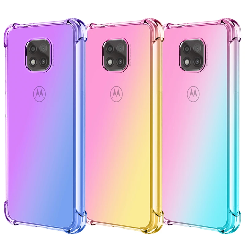 

Non-fingerprint Gradient Fashion TPU Case for Motorola Moto G Stylus 2021 G9 Play Power 5G Plus One Fusion E6S 2020 Cover
