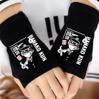 animation male and female fashion students writing and typing gloves anime toilet bound hanako kun cosplay half finger gloves