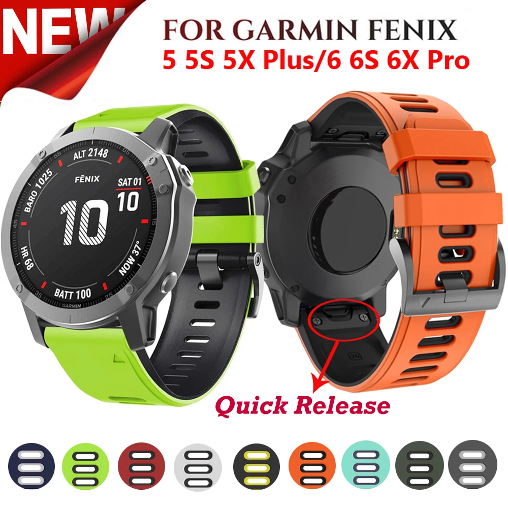 Ремешок для наручных часов 22 26 мм ремешок Garmin Fenix 6 6X Pro 5X 5S Plus 3HR быстросъемный