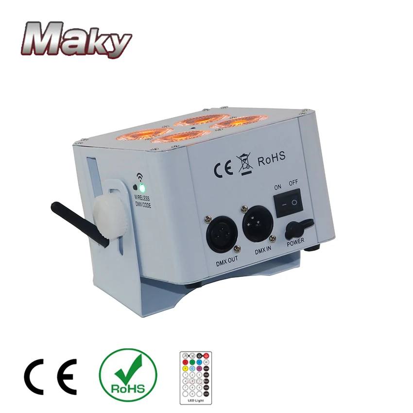 Заказ образца бесплатная доставка 4 светодиода 18 Вт миниатюрная беспроводная