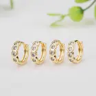 Серьги-кольца женские позолоченные, 14 мм, 4 шт.