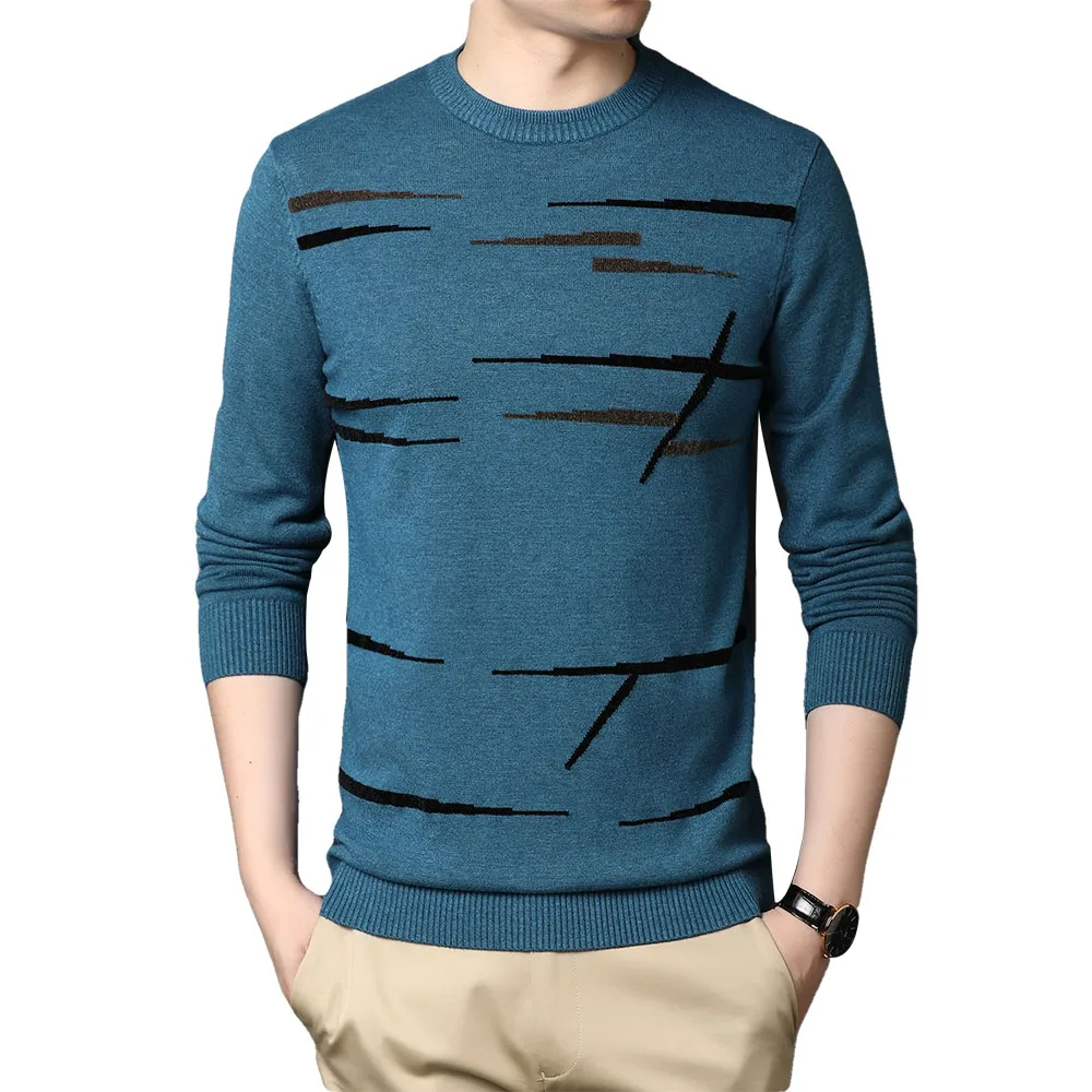 

COODRONY Brand Spring Autumn New Arrival Casual Long Sleeve O-Neck Sweater Pullover Men Fashion Striped Knitwear Clothing C1272