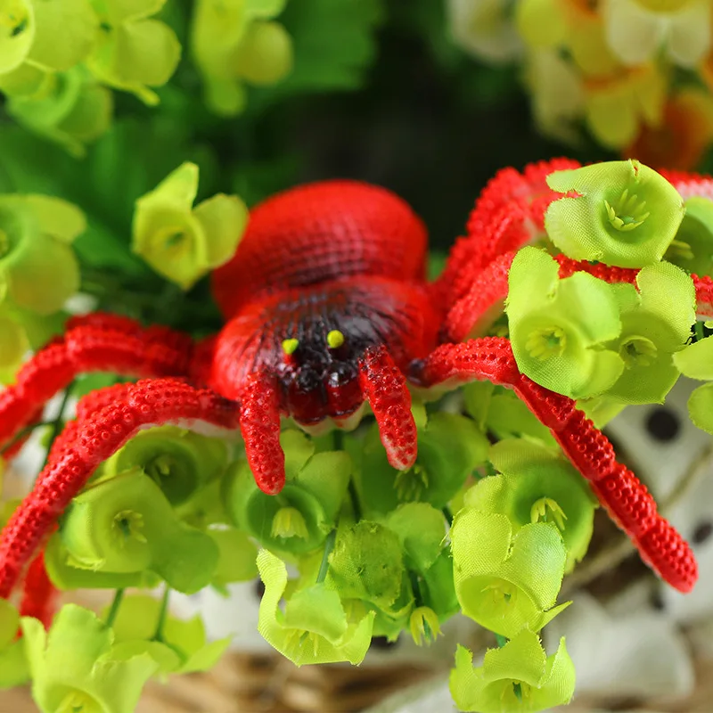 Фото Новинка забавная игрушка-Имитация паука шутка искусственный резиновый Паук