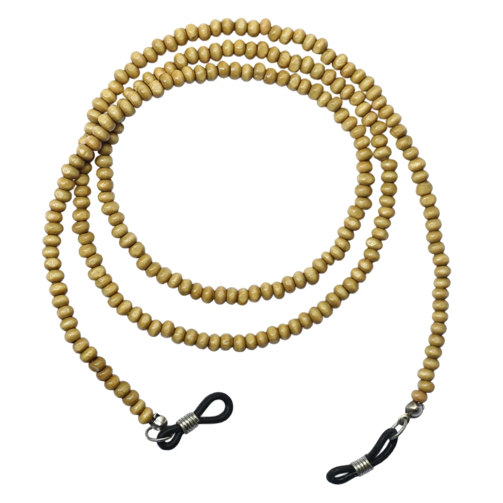 

Wooden Beaded Eyewear Retainer Chain Strap Retro Reading Glasses Cord Holder Beads Necklace Retro Eyeglasses String