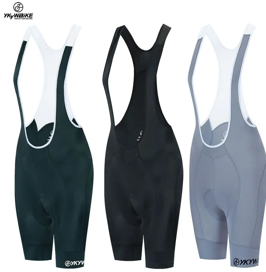 

YKYWBIKE 2021 Cycling Bib Shorts Women Summer Bike Bibs Shorts Padded Tights Bicycle Pants Quick Drying Breathable Shorts