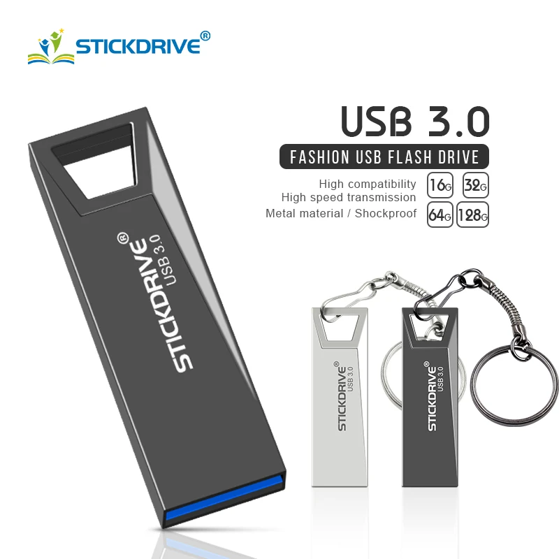 

Pendrive usb flash drives 128GB 64GB 32GB High Speed 3.0 usb metal stick 16GB 8GB flash memory disk on key