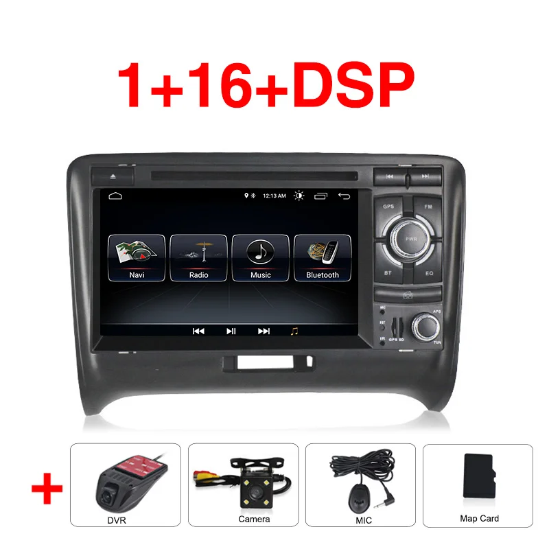 2 Din " HD Android 9 радио gps HDMI Автомобильный dvd-плеер gps радио для Audi TT MK2 8J 2006 2007 2008 2009 2010 2011 2012+ 16G карта - Цвет: 16G