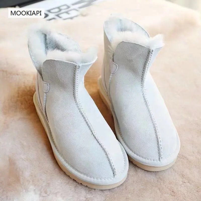 Australia's top quality women's snow boots in 2019 real sheepskin 100% natural wool new shoes six colors | Обувь