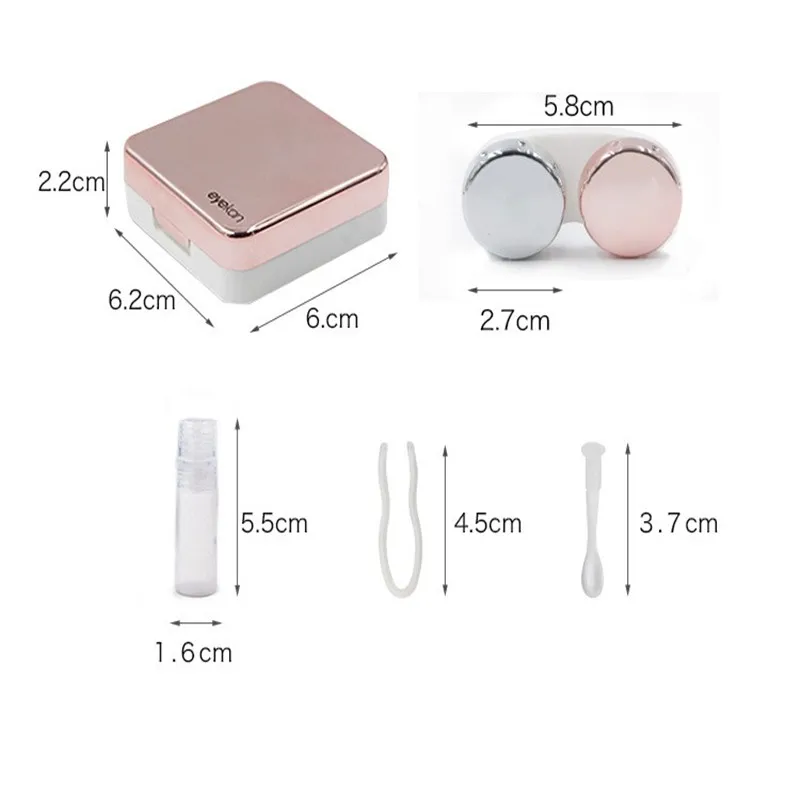 Цветной чехол для контактных линз с зеркалом женщин цветная коробка глаз