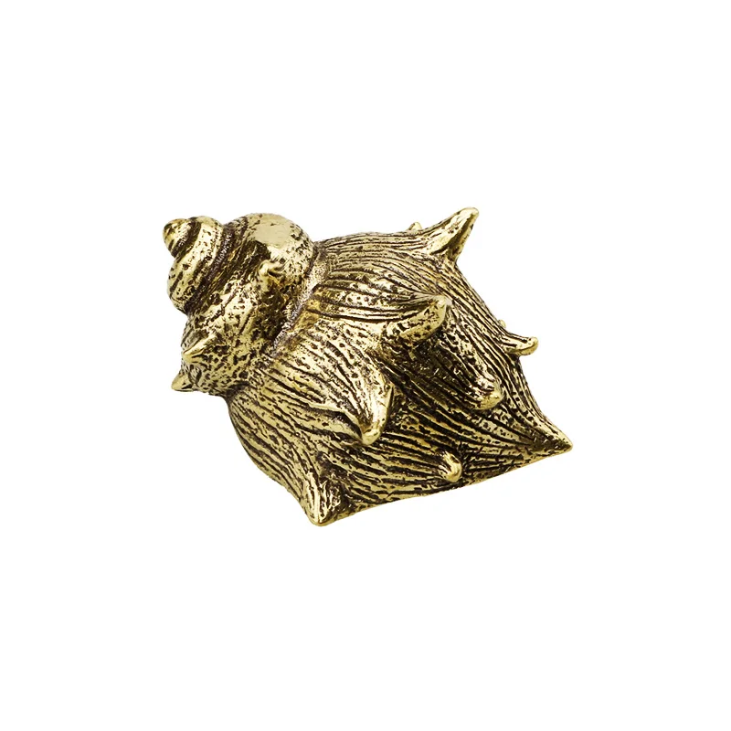 

Antique Brass Sea Animal Conch Shell Figurines Miniatures Home Desk Ornament Decoration Crafts Accessories Tea Pets Paperweight