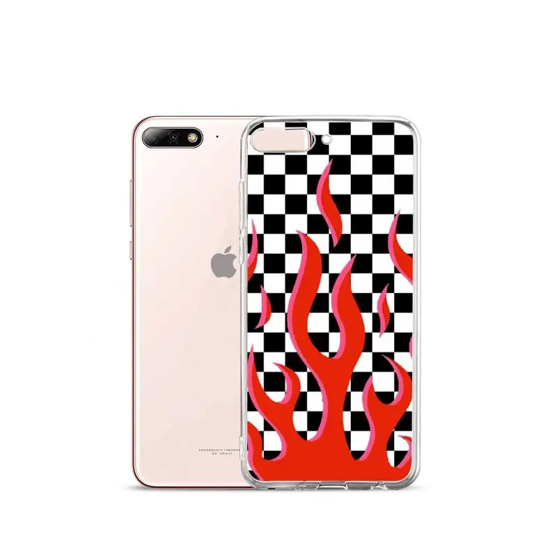 

Artistic personality Fire Flame Phone Case Transparent for iPhone Samsung A S 11 12 6 7 8 9 10 20 Pro X XS Max XR Plus lite