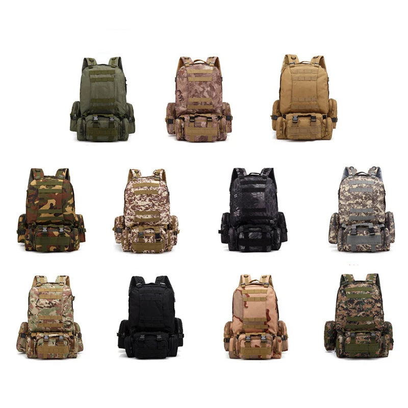 

Softback Kanpsack Cheap Waterproof Oxford 55L 3Pcs 3 In En 1 Pieces Mens Back Pack Bacpack Tatical Backpack Military Backpacks