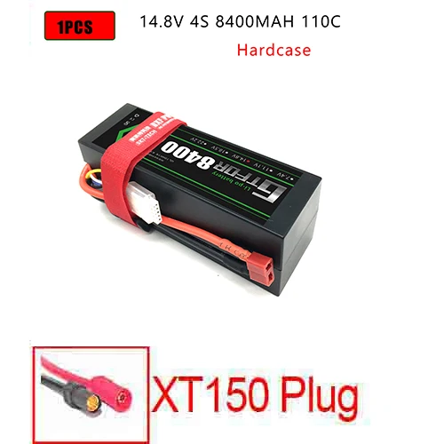 1PCS4S8400HARDXT150 DXF Lipo батарея 4S 8000mah 8400mah 14,8 V 110C 220C Hardcase для 1/8 1/10 масштаб Электрический радиоуправляемый Багги Truggy гусеничный автомобиль - Цвет: 1PCS4S8400HARDXT150