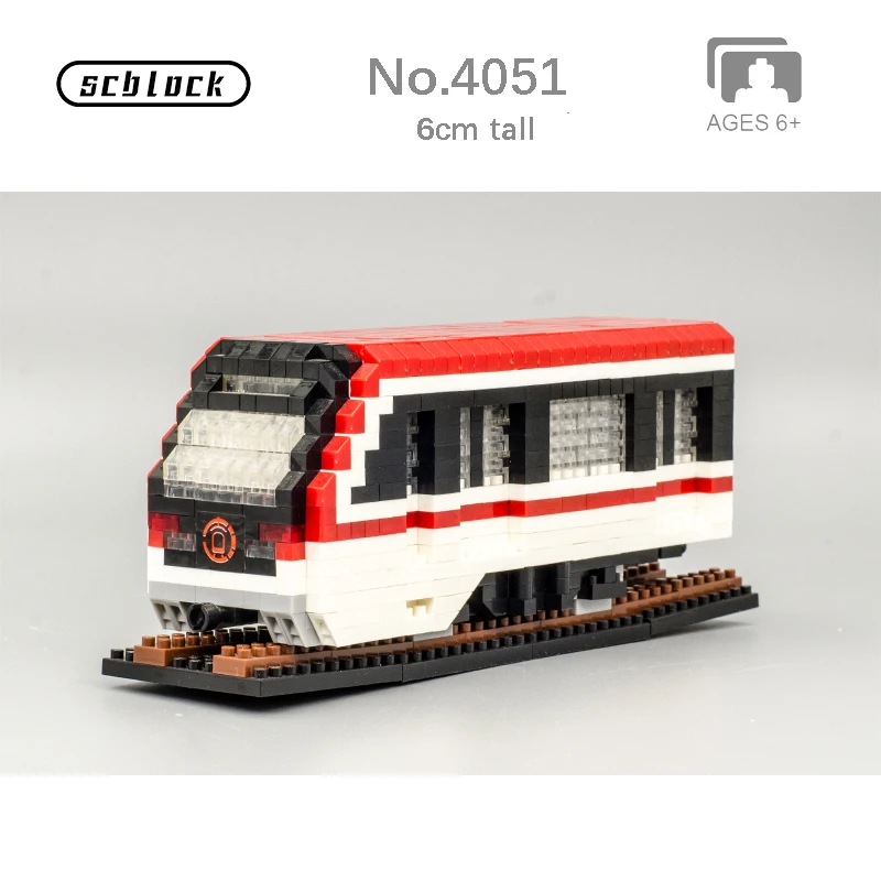 SC 4051 Китай Xuzhou Metro Line № 1 автомобиль метро 3D модель DIY Мини Алмазные блоки кирпичи
