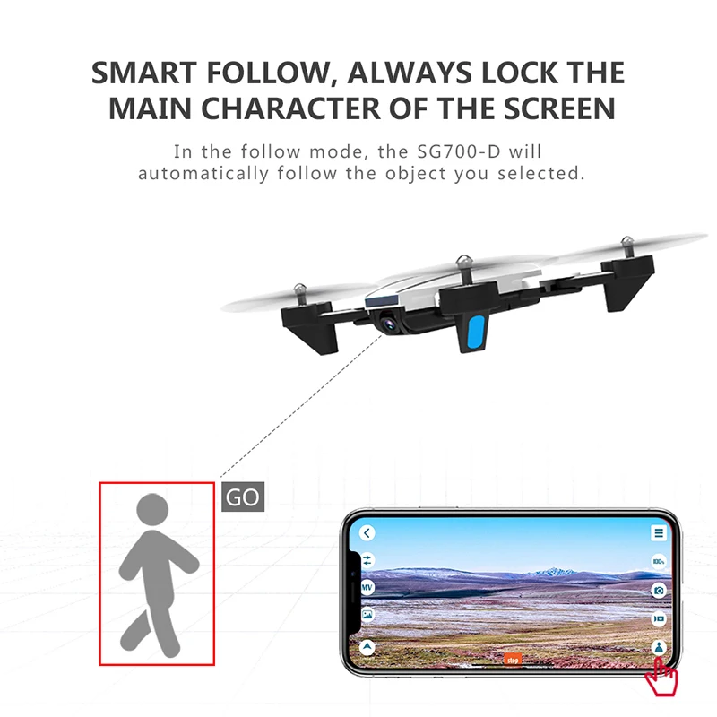 Квадрокоптер с дистанционным управлением двойной камерой 4K Wi-Fi FPV вертолет