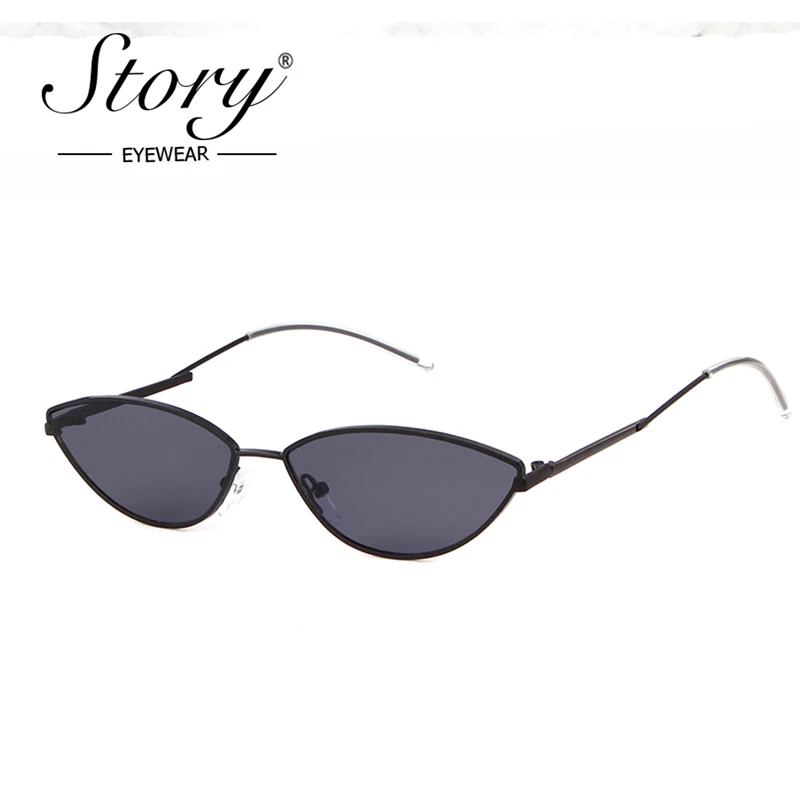 История 2018 модные маленькие кошачий глаз 90S солнцезащитные очки винтажные Ретро