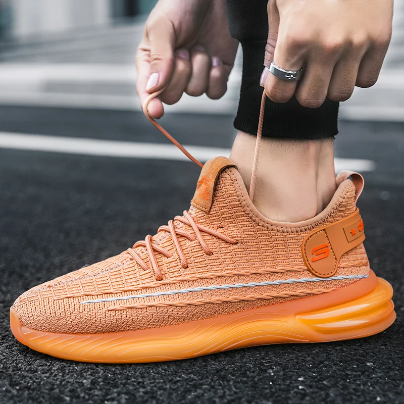 Мужские кроссовки для бега дышащие Повседневные Удобные амортизирующие модные