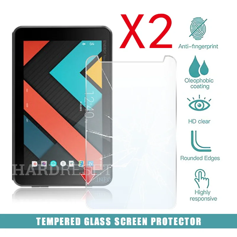 

2Pcs Tablet Tempered Glass Screen Protector Cover for Energy Sistem Tablet Neo 2 7.0 Full Coverage Tempered Film