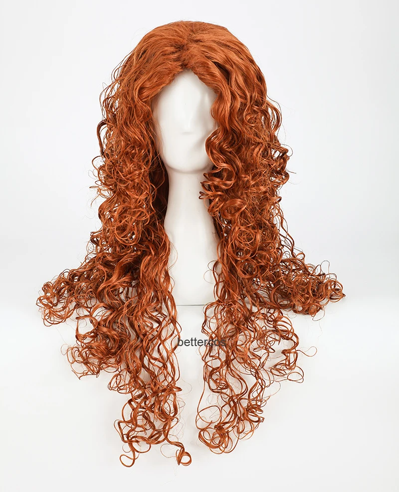 Фильм смелая Принцесса Мерида Косплэй женский парик длинные вьющиеся