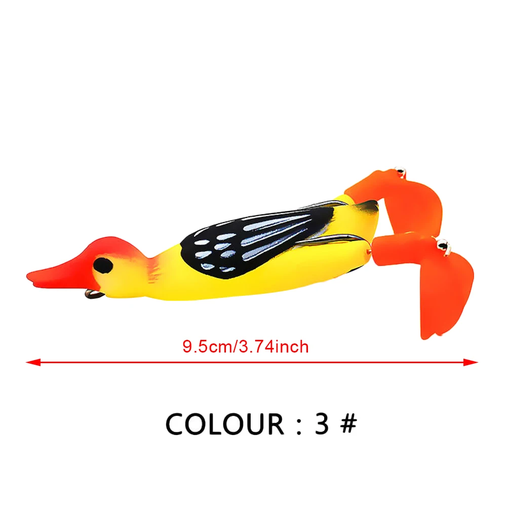 Плавающая утенка 9 5 см/12 г вращающаяся рыболовная приманка с плавниками для