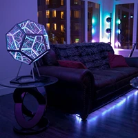 lights new strange lights infinity dodecahedron creative cool unlimited dodecahedron color art lights night lights