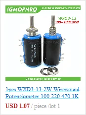 10 шт./лот 3296W-1-504LF 3296 Вт 504 500K Ом верхнее регулирование многооборотный Подстроечный резистор потенциометр Высокая точность переменный резистор