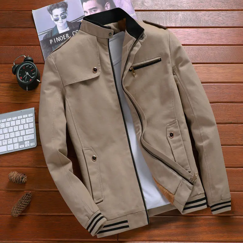

Men Full Sleeve Jacker Spring And Autumn Causal Style Fashion Overcoat