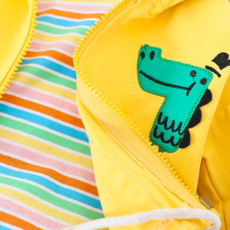 

Spring Clothes Cotton Children Autumn Baby Boys Stripe Shirts Cartoon Hooded Pants 3Pcs/sets Out Kids Fashion Toddler Tracksuits