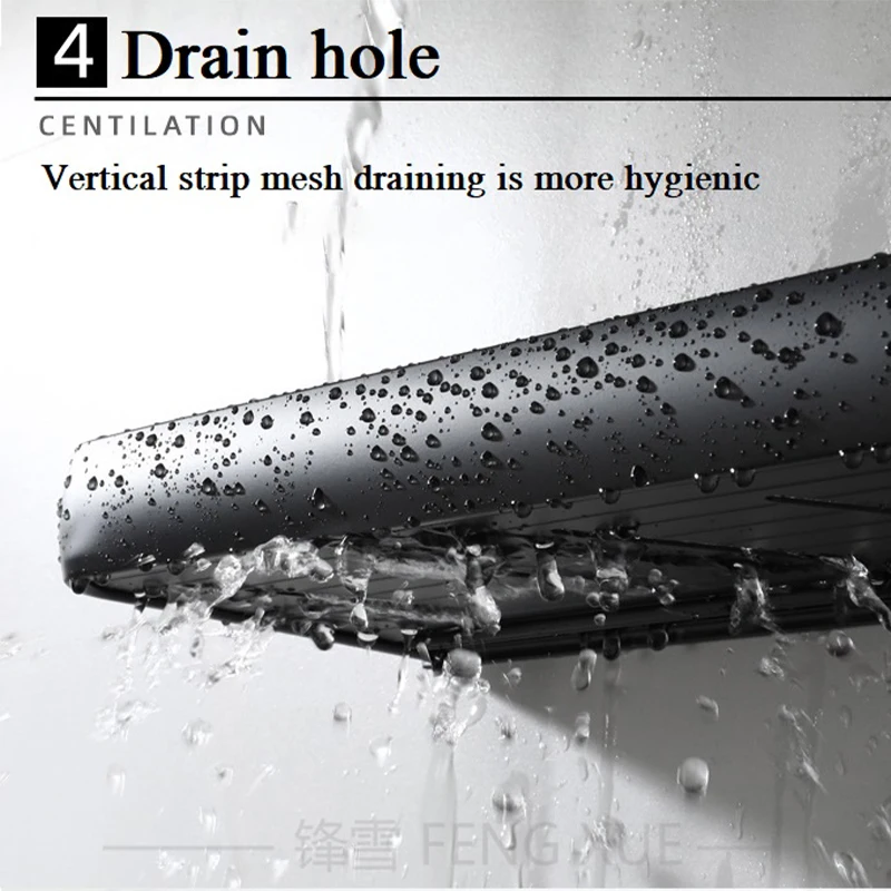 bathroom shelf no drill organizer shower storage rack black corner shelves wall mounted aluminum toilet shampoo holder free global shipping