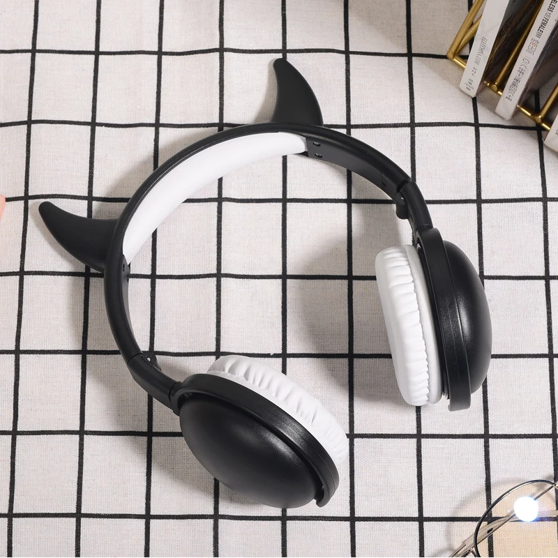 Беспроводные наушники с Bluetooth, складные наушники с кошачьими ушками, игровые наушники для ноутбука, компьютера, мобильного телефона, подарок для девочки - Цвет: S521 black