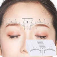 100 pieces disposable semi permanent makeup tattoo auxiliary design microblading eyebrow positioning ruler sticker