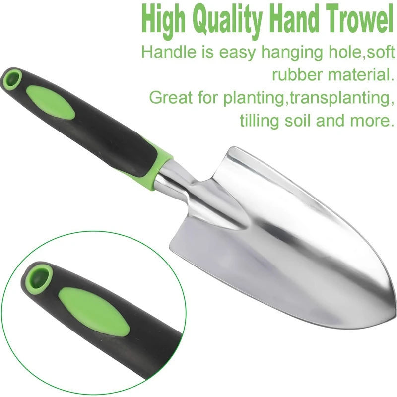 

Garden Tool Set 3Pcs Garden Hand Shovels Aluminum Alloy Garden Trowels with Ergonomic Rubberized Non-Slip Grip
