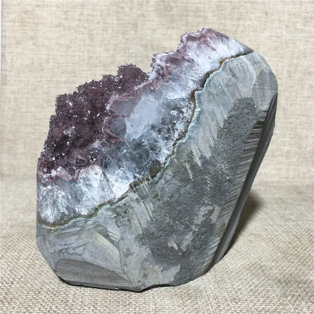 

Natural Rose Amethyst Druzy Agate Quartz Crystal Collection Gift Home Furnishing Reiki Healing Mineral Samples Geode Voog